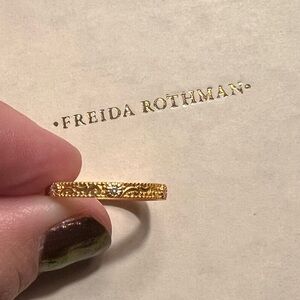 Freida Rothman Gold Textured Women's Ring